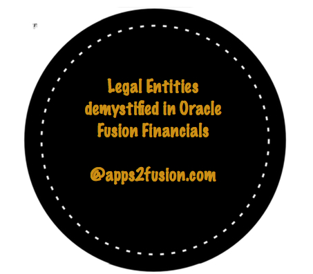 Legal Entities in Fusion Financials