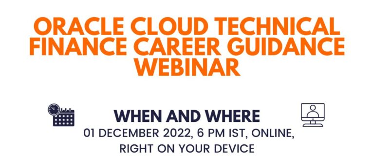 Must Attend! Webinar on how to get started on an Oracle Cloud Technical Finance career