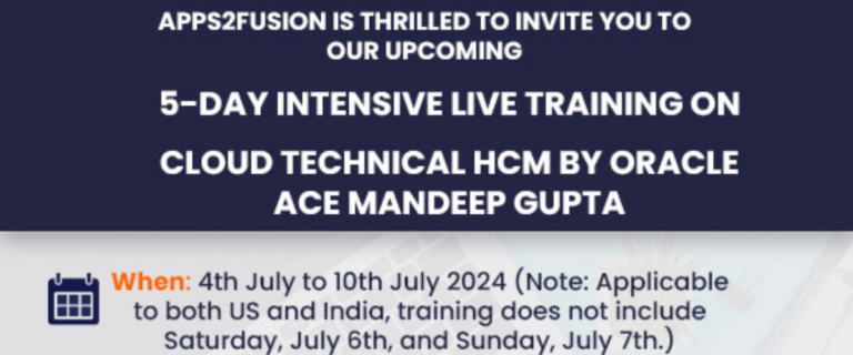 Conquer Technical HCM: Attend Live Training by Oracle ACE 🌟